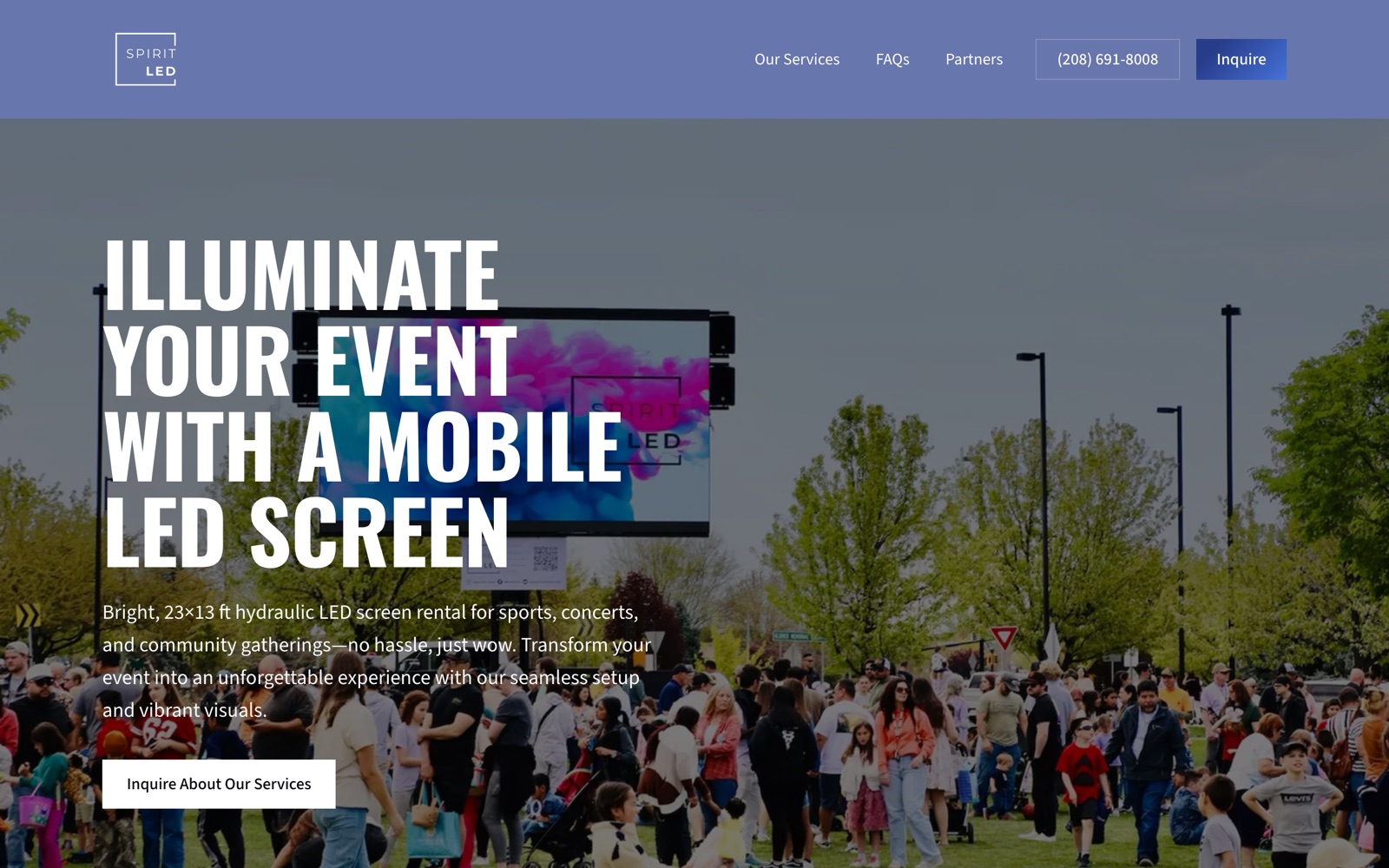 Spirit Led Rental website